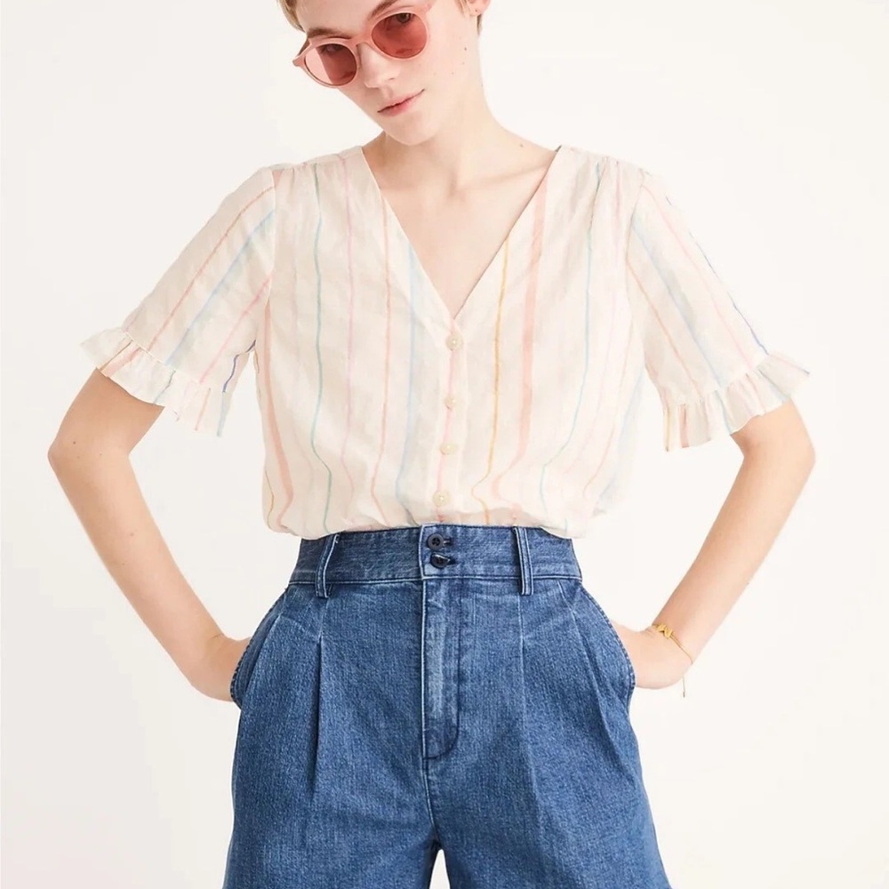 Madewell Dark Blue Denim High-Rise Mom  Y2K Jean Shorts size 6